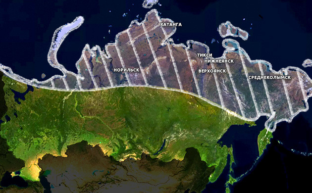 Города на карте арктического и субарктического климата