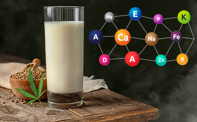 Витамины и другие элементы в составе конопляного молока