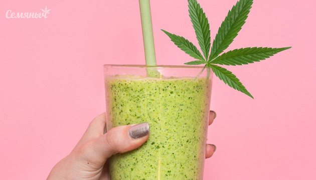 Сок из конопли Стакан с конопляным соком