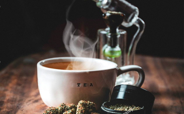 Чай и шишки конопли