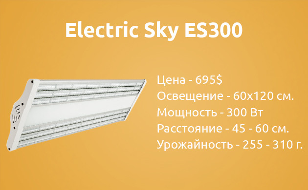 Основные характеристики модели Electric Sky ES300