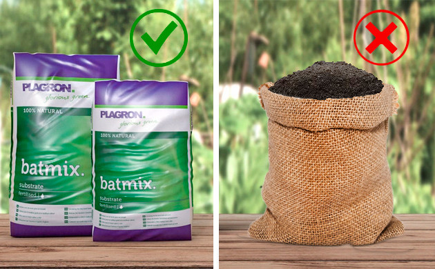 Покупная почва и почва из сада