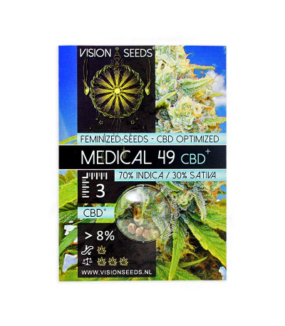 Семена сорта Medical 49 CBD+ fem (Vision Seeds)